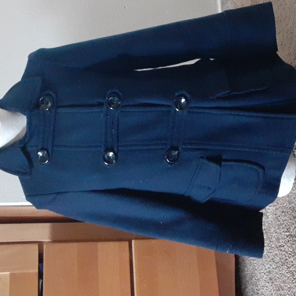 Old NAVY Blue Pea Coat double breasted